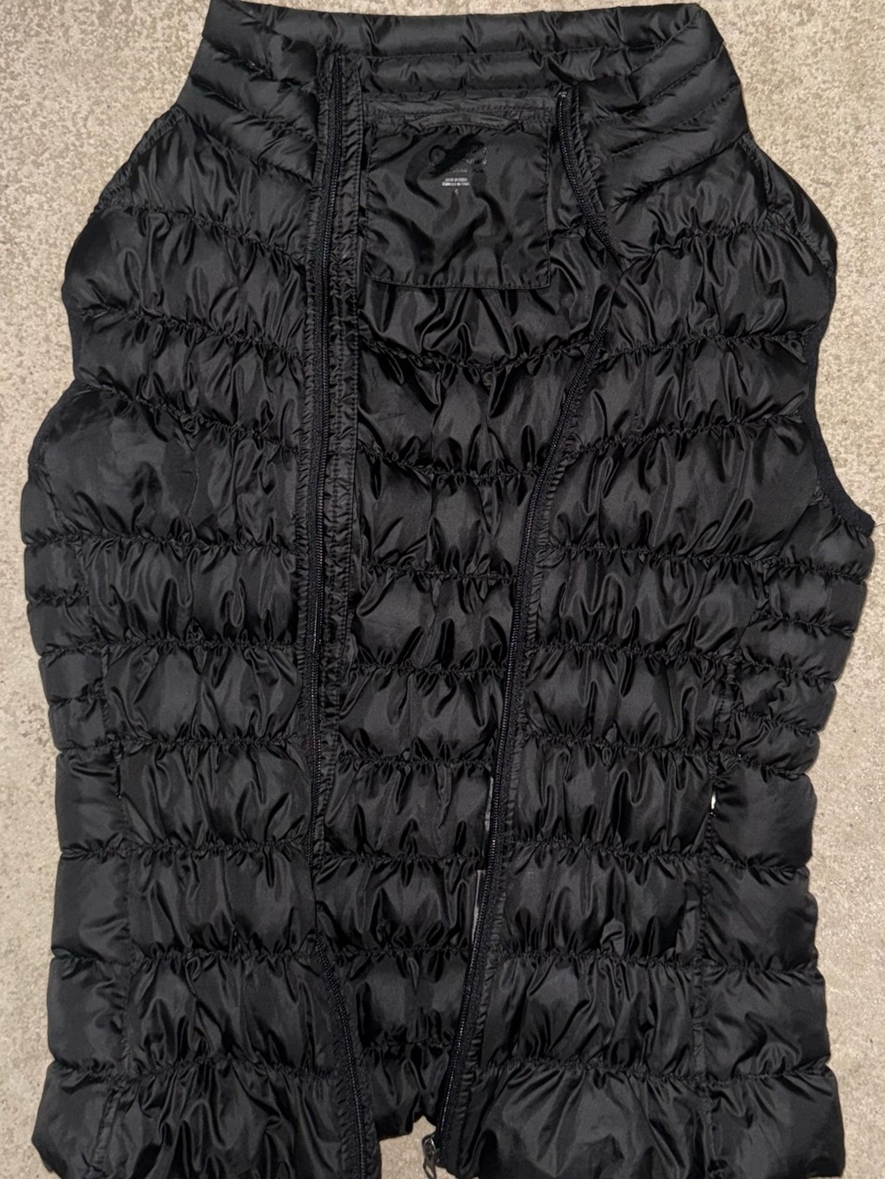 blanc noir Black Quilted Puffer Vest
